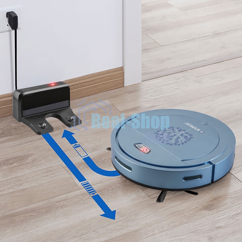 Робот-пылесос Endever Spectre-88 голубой, 1500 мА/ч Li-ion, уборка сухая/влажная, пылесборник контейнер 0.4 л