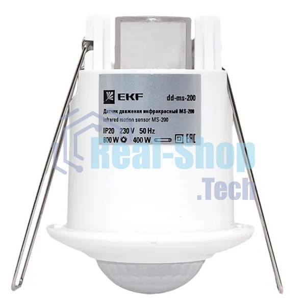 Датчик движения EKF dd-ms-200 (ИК) MS-200 встраиваемый 800 Вт 360 град. до 6 м IP20