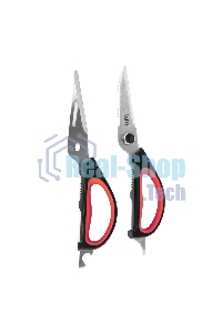 Ножницы LARA LR05-94 BLISTER 24,5 см 8 в 1 прорезиненные ручки, сверхострая заточка, нержавеющая сталь