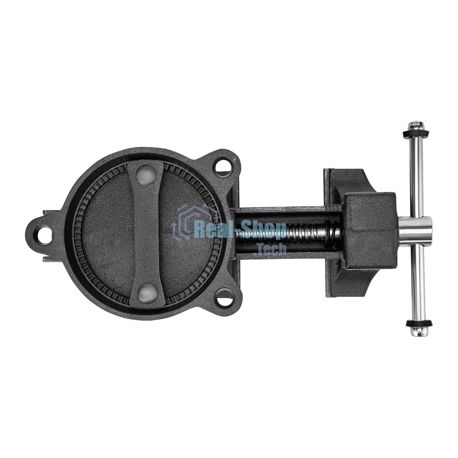 Тиски слесарные Denzel BVH-150 150 мм, поворотные, стальная направляющая, с наковальней