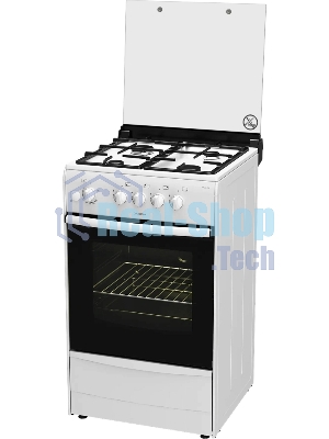 Плита газовая Darina 1B1 GM 441 008 W белый/черный, конфорок 4 шт, духовка 50 л, 50 см x 85 см x 51 см