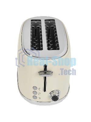 Тостер TESLER TT-430 бежевый, 1500 Вт, 2 слота