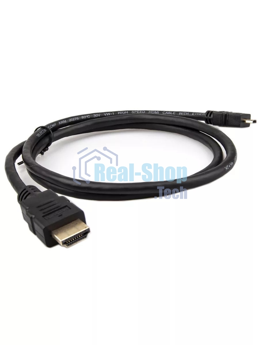 Кабель VCOM/TELECOM HDMI-19M -- MicroHDMI-19M ver 2.0+3D/Ethernet,1m Telecom TCG206-1M