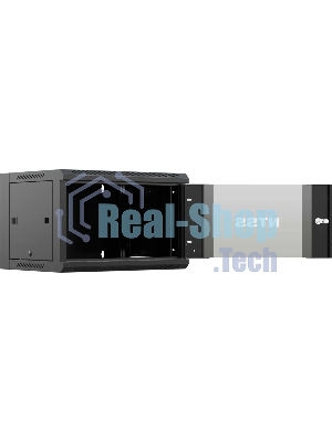 Шкаф коммутационный NTSS NTSS-W12U6045GS (NTSS-W12U6045GS-BL) настенный 12U 570x450 мм пер. дв. стекл 60 кг черный 350 мм 22.2 кг 220 град. 635 мм IP20 сталь
