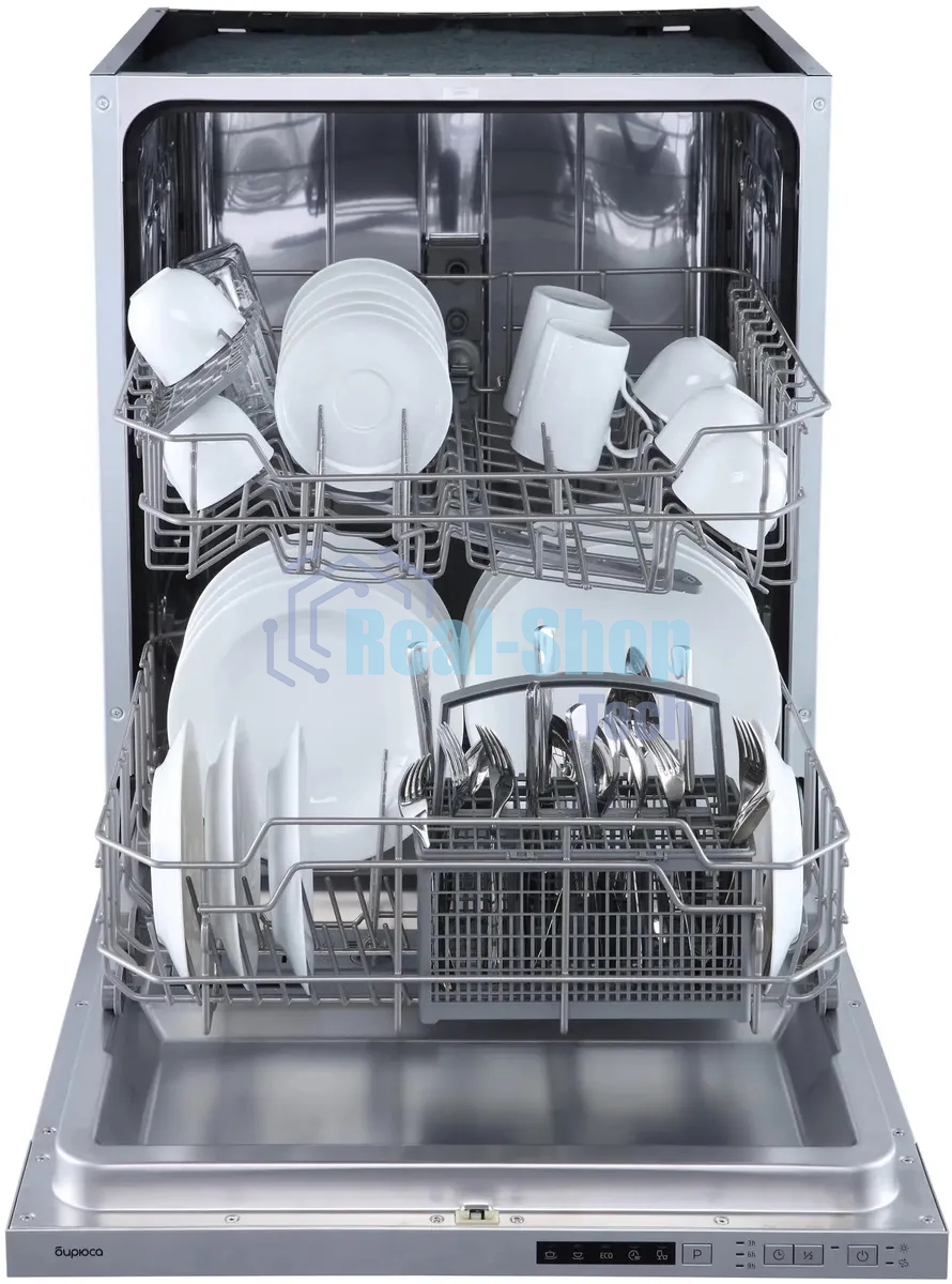 Встраиваемая посудомоечная машина Бирюса DWB-612/5, серебристый, 59.8 см, 12 компл., 49 дБ, класс A++