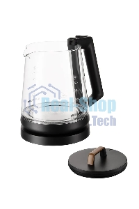 Чайник электрический Redmond KG-226 черный с деревом, 1,7 л, 2200 Вт