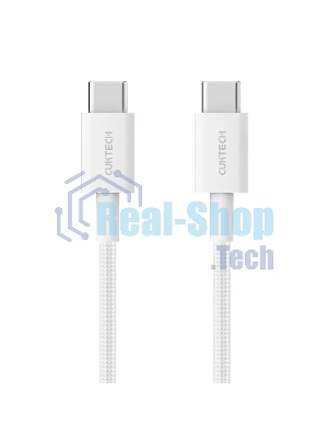 Кабель USB CukTech Type-C to Type-C braided cable 1.5m 3A 60W CTC315P белый