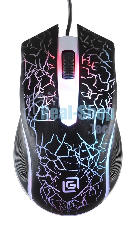 Мышь проводная Oklick 395M SHADOW черный, 1500 dpi, USB, кнопки - 3