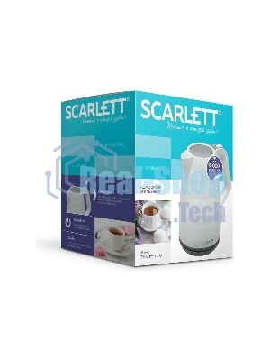 Чайник электрический Scarlett SC-EK18P49 1.7 л, 2200 Вт, белый/серый (корпус: пластик)