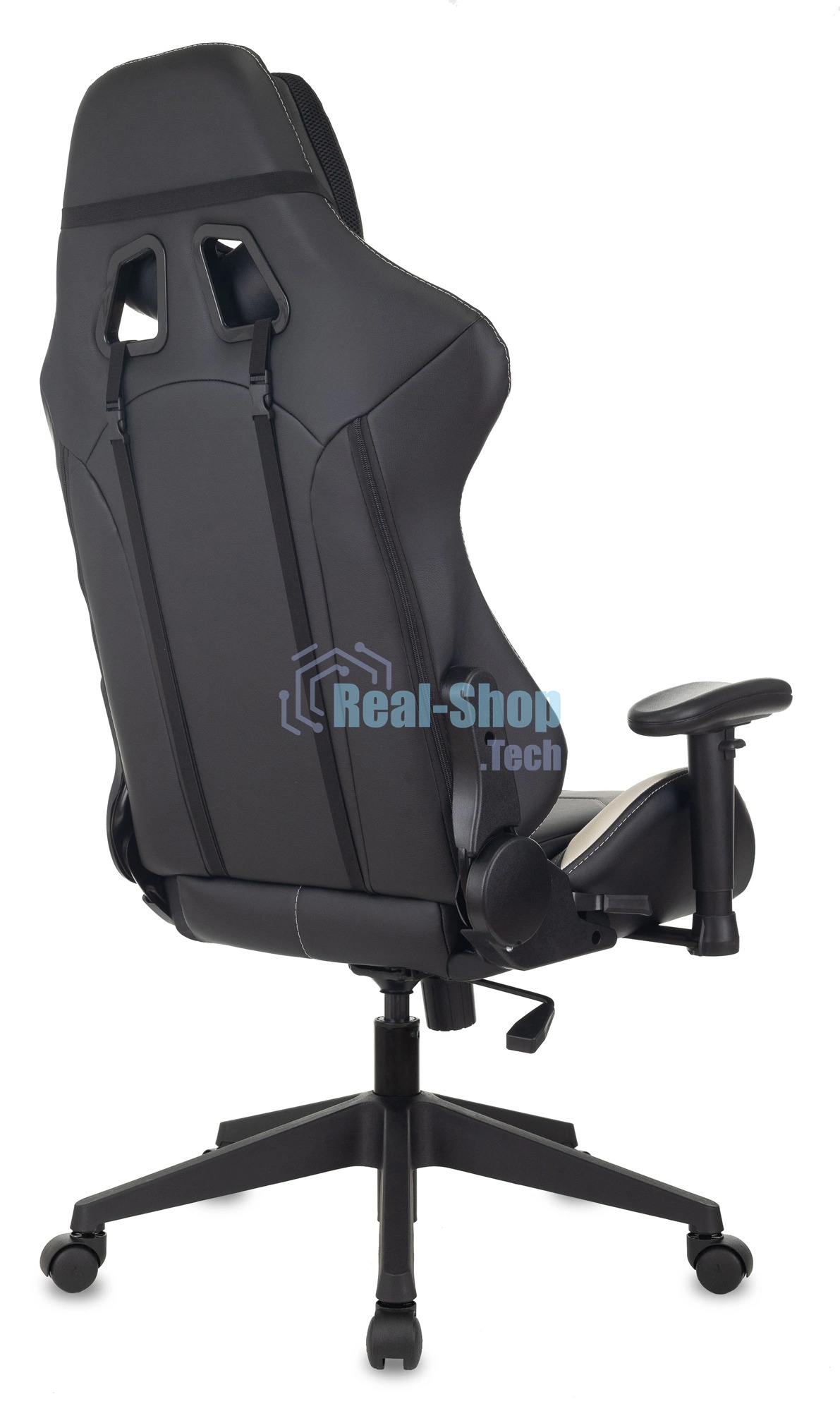 Кресло игровое Бюрократ VIKING 5 AERO WHITE черный/белый искусственная кожа