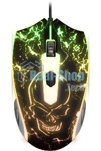 Мышь проводная Defender Overmatch GM-069 черный, 2400 dpi, USB, кнопки - 4