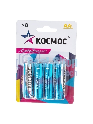 Элемент питания Космос алкалиновый AA/LR06 BP-8 (блист.8шт)