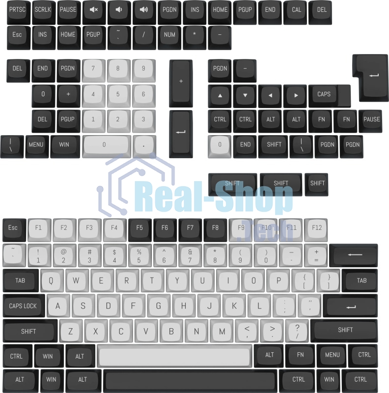 Кейкапы Redragon A132 Набор PBT кейкапов для клавиатуры,150шт, CSA 1