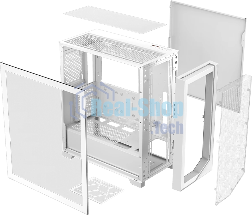 Компьютерный корпус PcCooler C3D510 WH белый без БП ATX 2xUSB3.0 1xUSB3.1 audio bott PSU