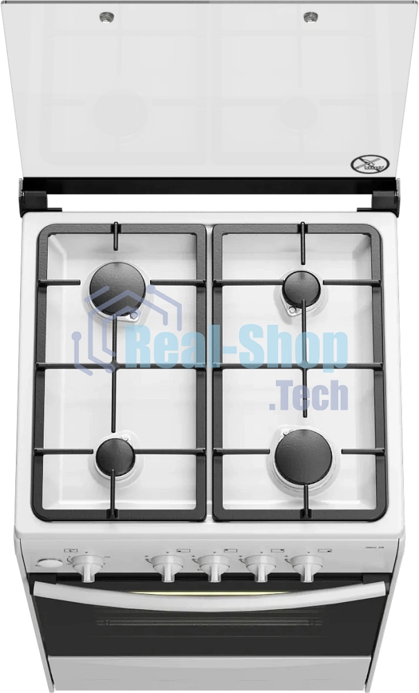 Плита газовая Darina 1B1 GM 441 008 W белый/черный, конфорок 4 шт, духовка 50 л, 50 см x 85 см x 51 см