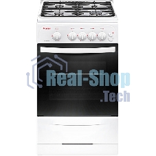 Плита газовая Gefest CG 50M04 K73 белый, конфорок 4 шт, духовка 42 л, 50 см x 85 см x 57 см