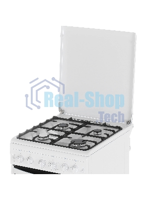 Плита газовая Gefest ПГ 5100-02 белый, конфорок 4 шт, духовка 52 л, 50 см x 85 см x 58.5 см