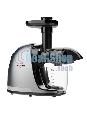Соковыжималка Atvel PowerTwist J3 серый, шнековая горизонтальная, 150 Вт, 700 мл, электронное, реверс