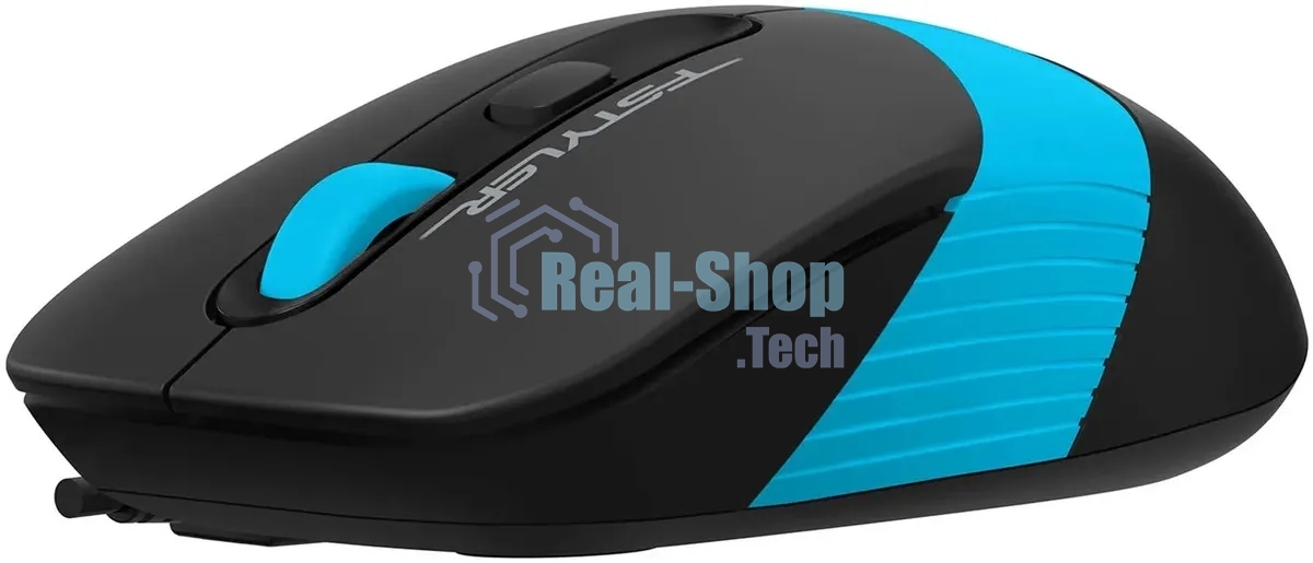 Мышь проводная A4Tech Fstyler FM10S черный/голубой, 1600 dpi, USB, кнопки - 4