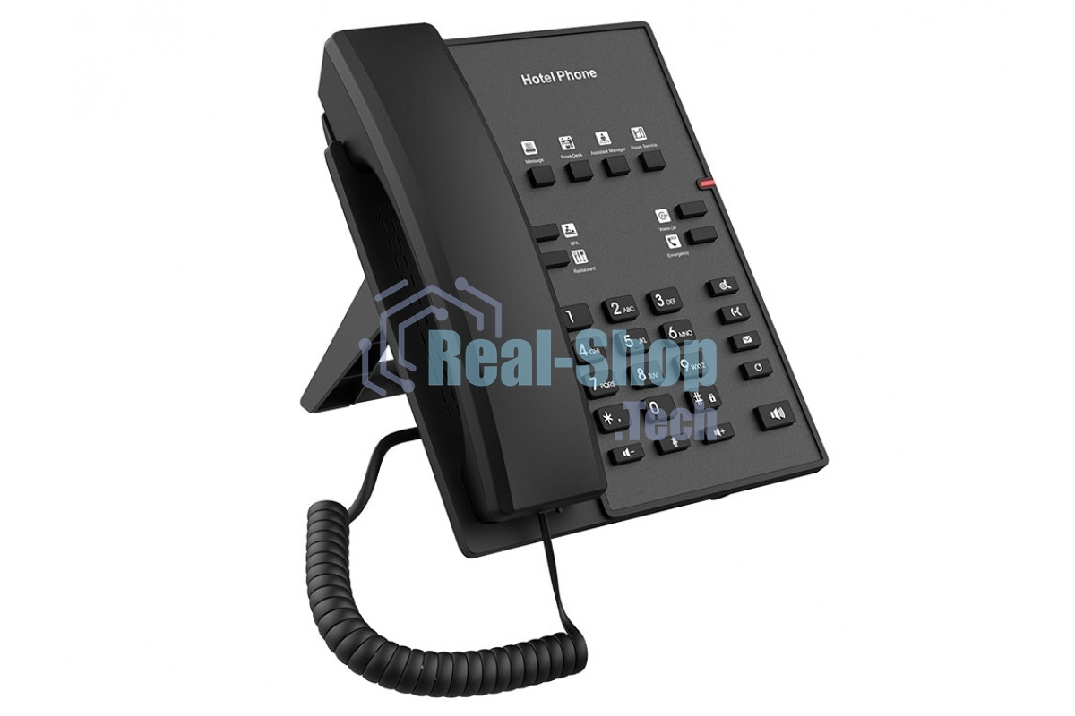 Телефон IP Fanvil H1 черный (H1 HOTEL PHONE) (упак.:1шт)