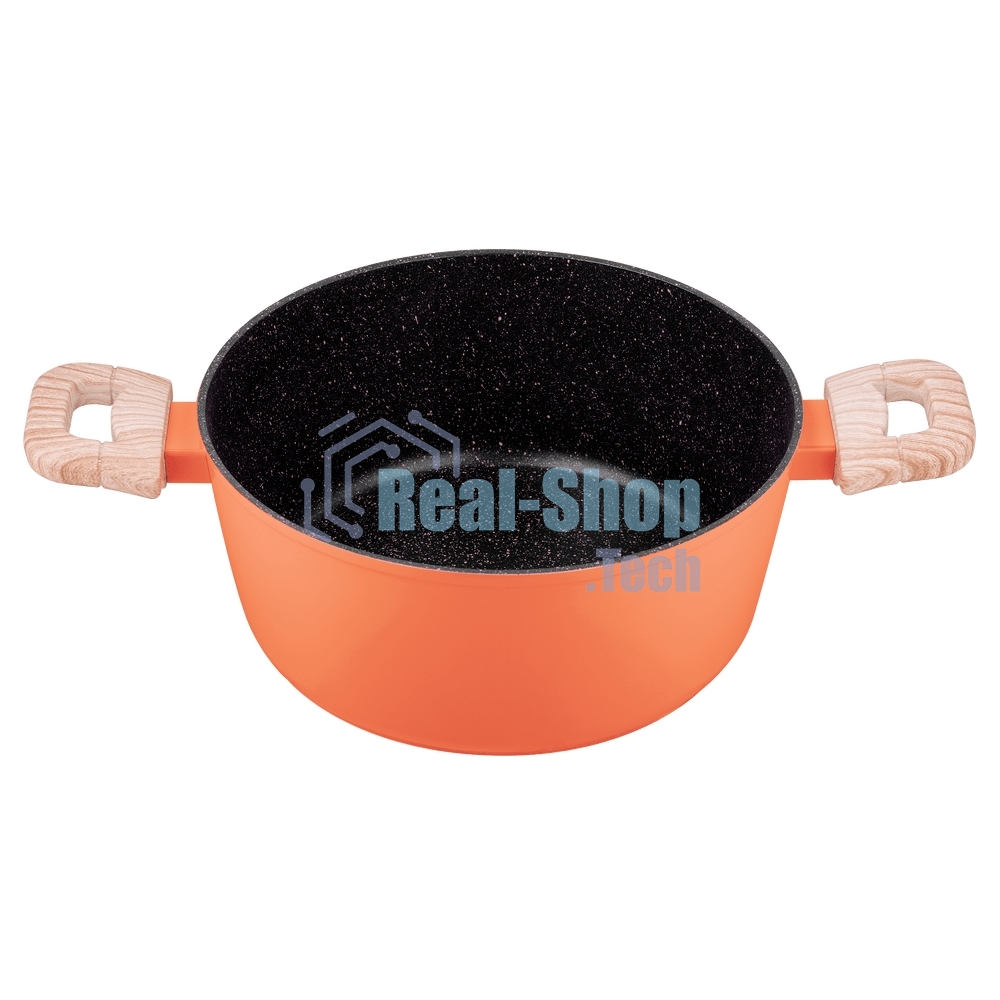 Кастрюля Maunfeld MARTA MCS41FA06CL из кованого алюминия со стеклянной крышкой, 24 см, 4,1 л.