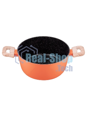 Кастрюля Maunfeld MARTA MCS41FA06CL из кованого алюминия со стеклянной крышкой, 24 см, 4,1 л.