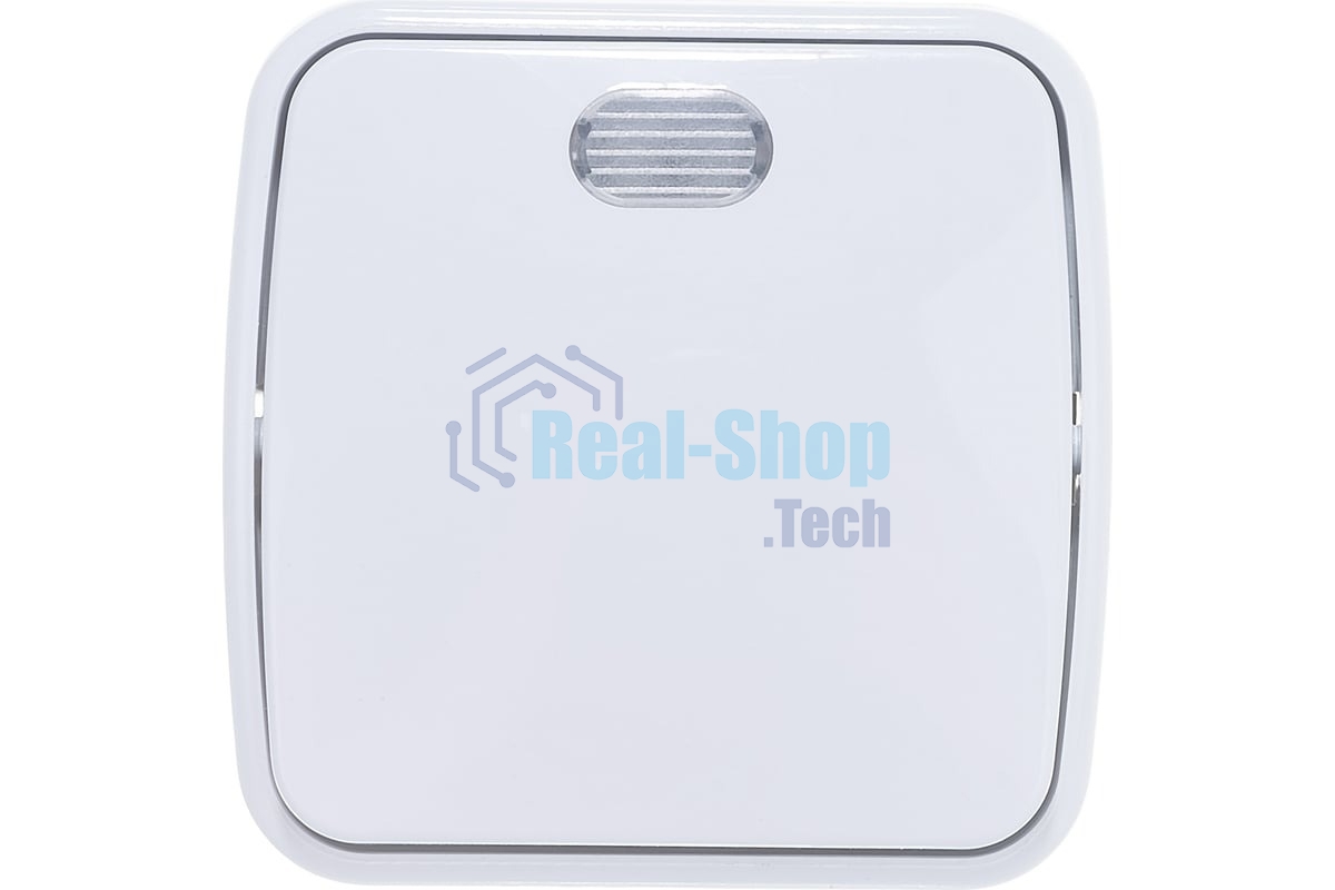 Выключатель Электра одноклавишный с подсветкой белый