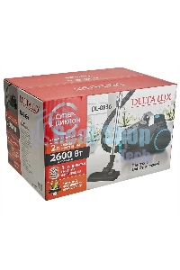 Пылесос DELTA LUX DL-0836 черный с бирюзовым