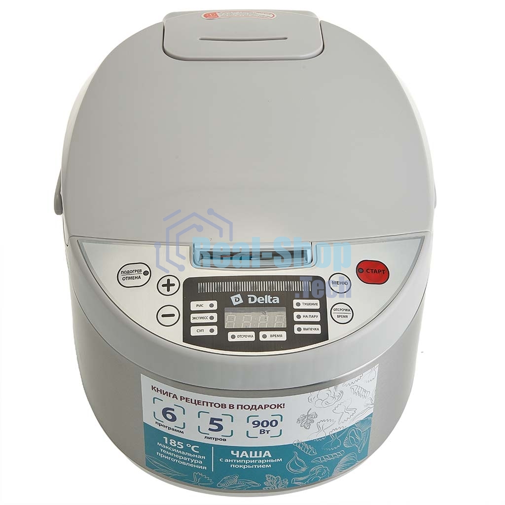 Мультиварка DELTA DL-6529 белый: 900 Вт,5л, 6 ПРОГРАММ (4)