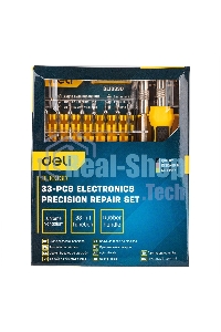 Набор прецизионных отвертокDeli DL1033D 33 предмета Материал Cr-V. Пластиковый кейс.