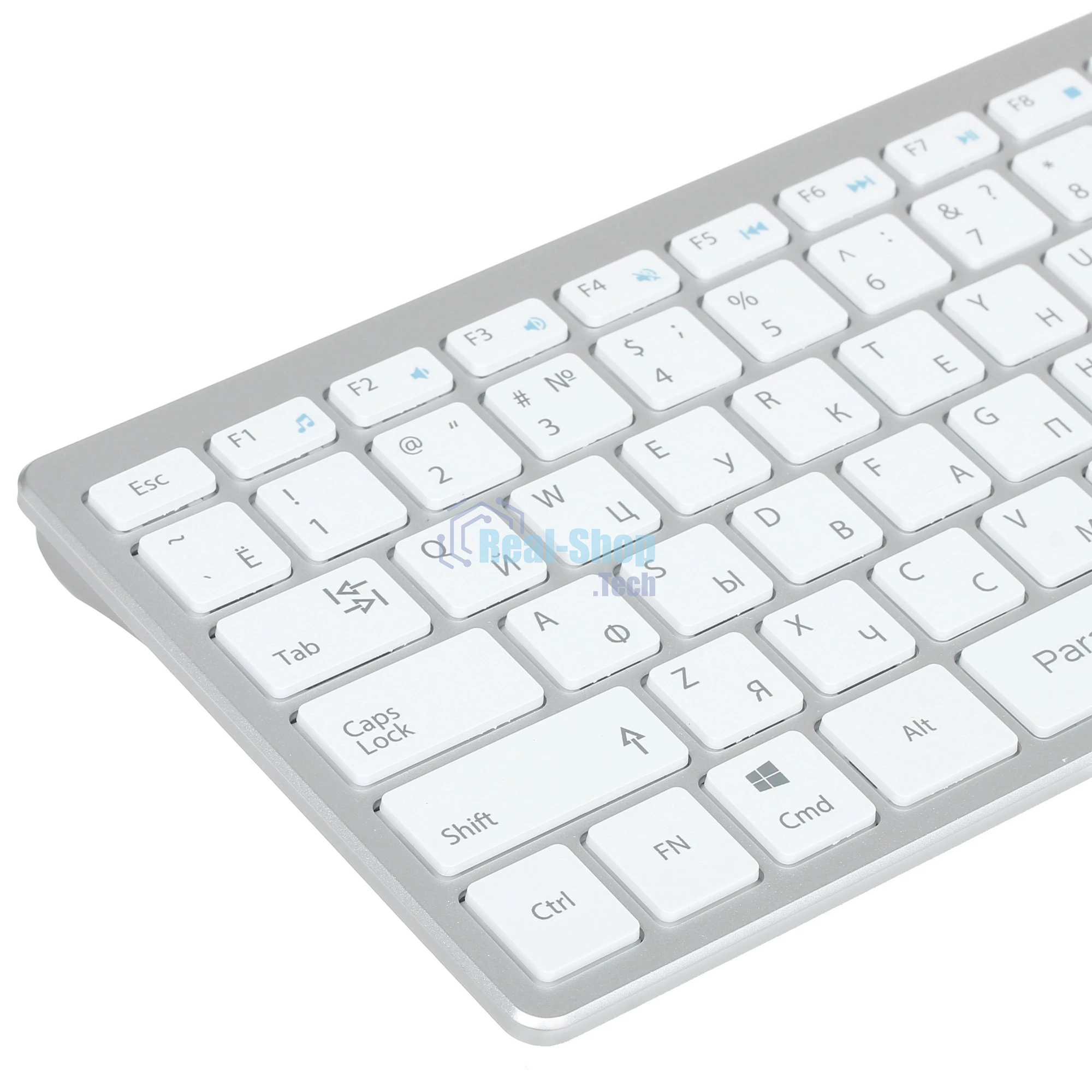 Комплект клавиатура+мышь Qumo Paragon K15/M21 беспроводной, USB, 1600 DPI, белый