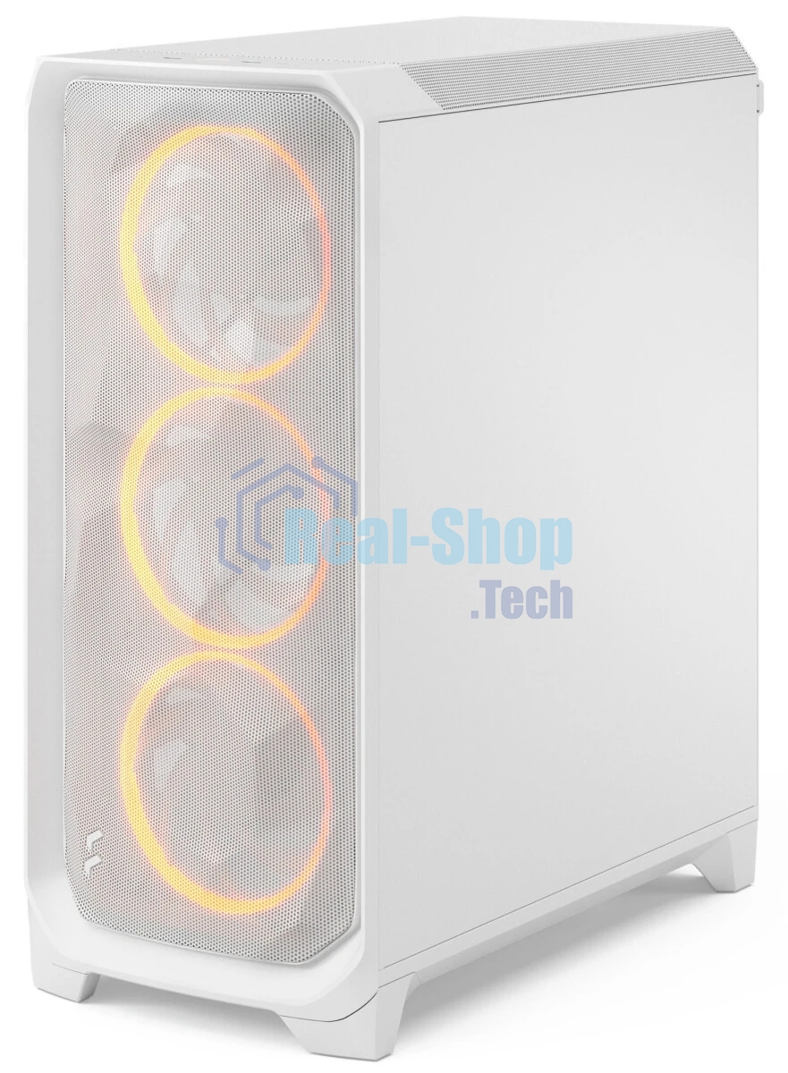 Корпус Fractal Design Meshify 3 White RGB TG Clear Tint, Midi-Tower, белый, 3 x 140 мм
