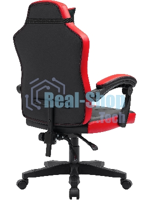 Кресло Defender MERCURY BLACK/RED черный/красный, экокожа