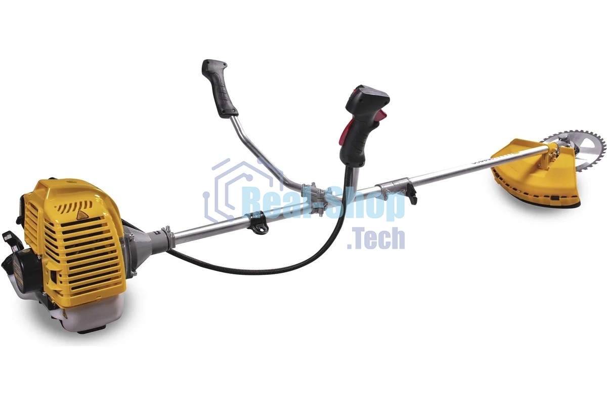 Триммер бензиновый Champion T433-2 переносной 2х тактный двигатель, 43 см³, 1.7 л.с. ширина скашивания: 40 см в комплекте: леска (3 мм), нож, плечевой ремень вес: 8.3 кг бак на 0.95 л прямая штанга уровень шума 102 дБ