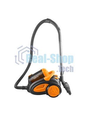Пылесос Centek CT-2520 оранжевый/черный, 400/2200 Вт, уборка сухая, пылесборник циклонный фильтр 2 л