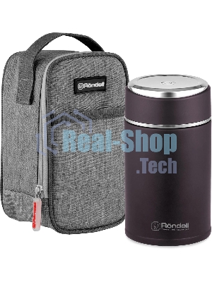 Термос для еды Rondell Tierno RDS-1661 0.7 л. бордовый с чехлом картонная коробка