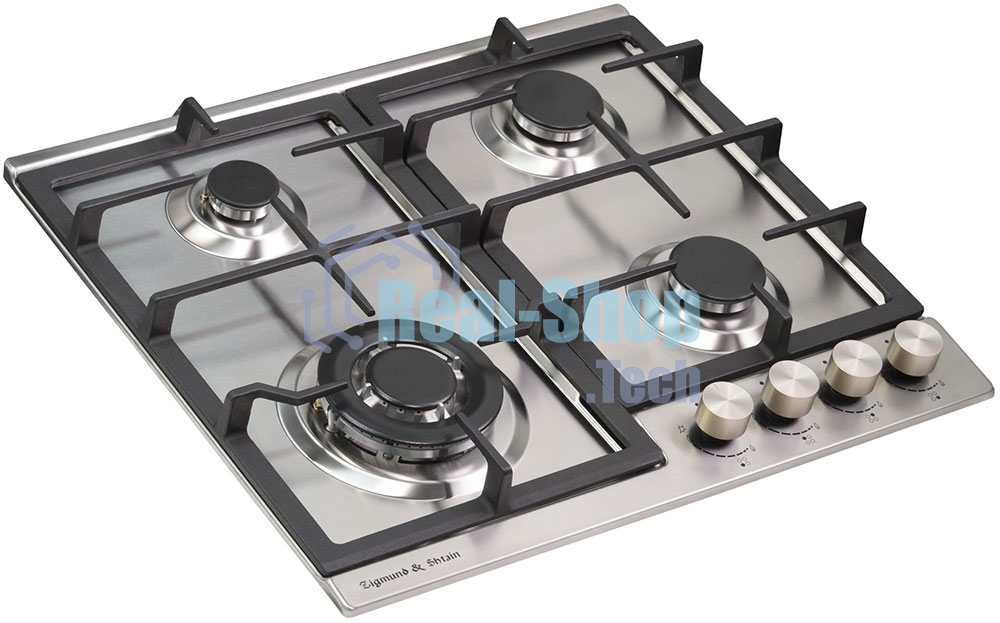 Газовая варочная панель Zigmund & Shtain G 14.6 S независимая, нержавеющая сталь