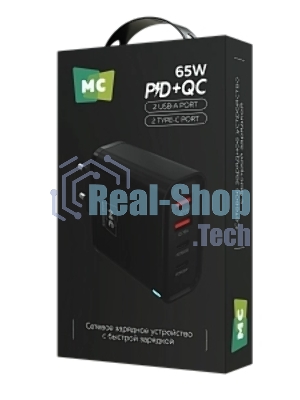 Сетевое зарядное устройство MORE CHOICE NC95 2USB+2Type-C 3.0A PD 65W, черный