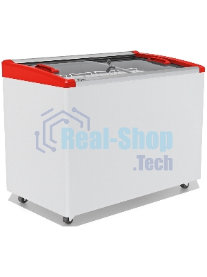 Морозильный ларь FROSTOR GELLAR FG 350 E, белый/красный, 310л, 3 корзины