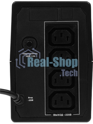 Источник бесперебойного питания ExeGate Power Back BNB-600.LED.AVR.C13.RJ / 600 ВА / 360 Вт / 4 x IEC 320 C13
