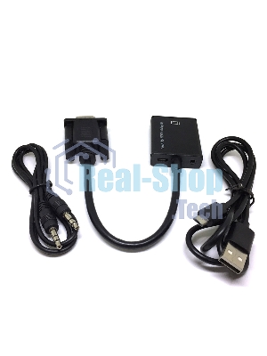 Конвертер Espada VGA + 3,5мм audio jack to HDMI, HCV0201 (44083)