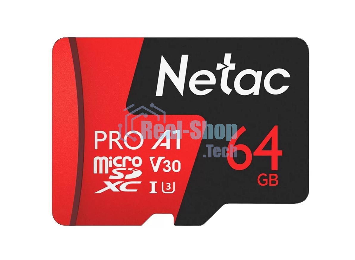 Флеш карта MicroSD card Netac P500 Extreme Pro 64Gb, retail version w/o SD adapter