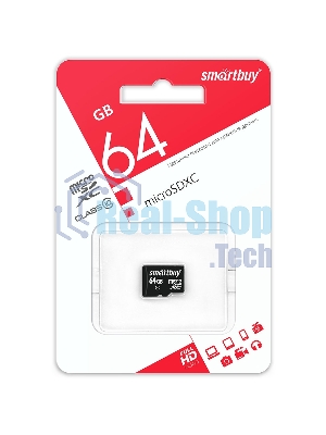 Флеш карта micro SDXC Smartbuy 64Gb Class 10 (без адаптера)