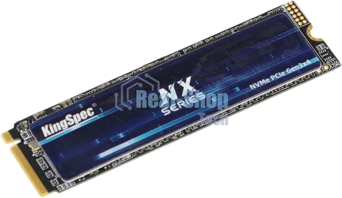 Накопитель SSD KingSpec NX-2Tb, 2000Gb, PCIe 3.0 x4, M.2 2280, NVMe, R/W 3400/3100