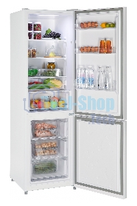 Холодильник Nordfrost RFC 390D NFGW белое матовое стекло двухкамерный 240/95л морозилка снизу