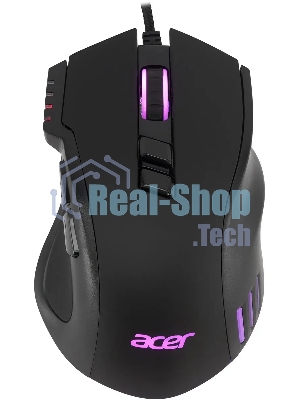 Мышь проводная Acer OMW150 черный, 4800 dpi, USB, кнопки - 8