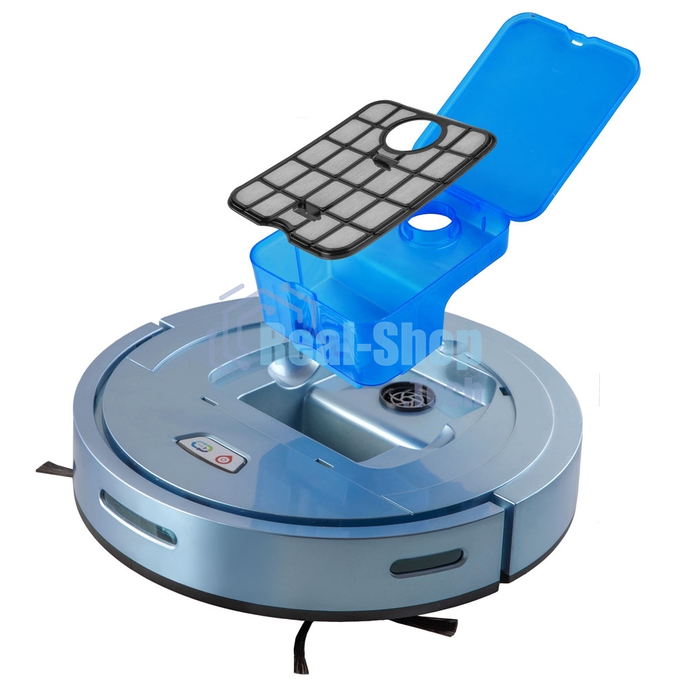 Робот-пылесос Endever Spectre-88 голубой, 1500 мА/ч Li-ion, уборка сухая/влажная, пылесборник контейнер 0.4 л