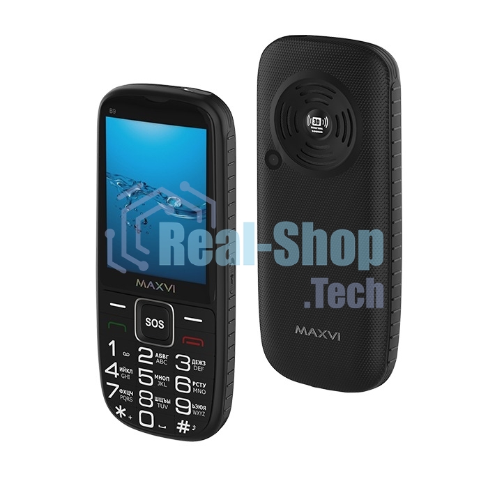 Мобильный телефон Maxvi B9 черный