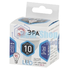 Лампа светодиодная ЭРА Б0032996 STD LED MR16-10W-840-GU5.3 10 Вт софит нейтральный белый свет