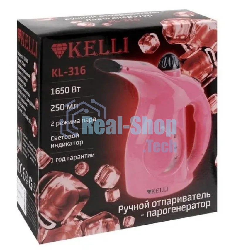 Отпариватель KELLI КL-316 Розовый